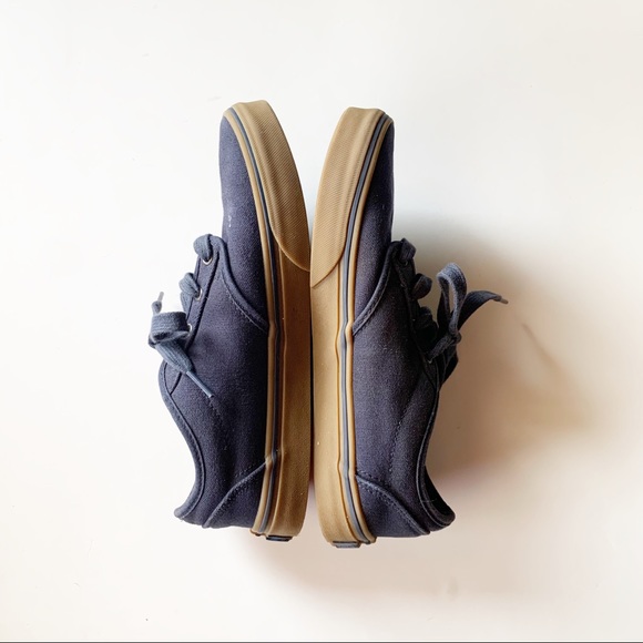 Vans Navy Blue Lace Up Round Toe Atwood Skate Sneakers - Picture 7 of 9